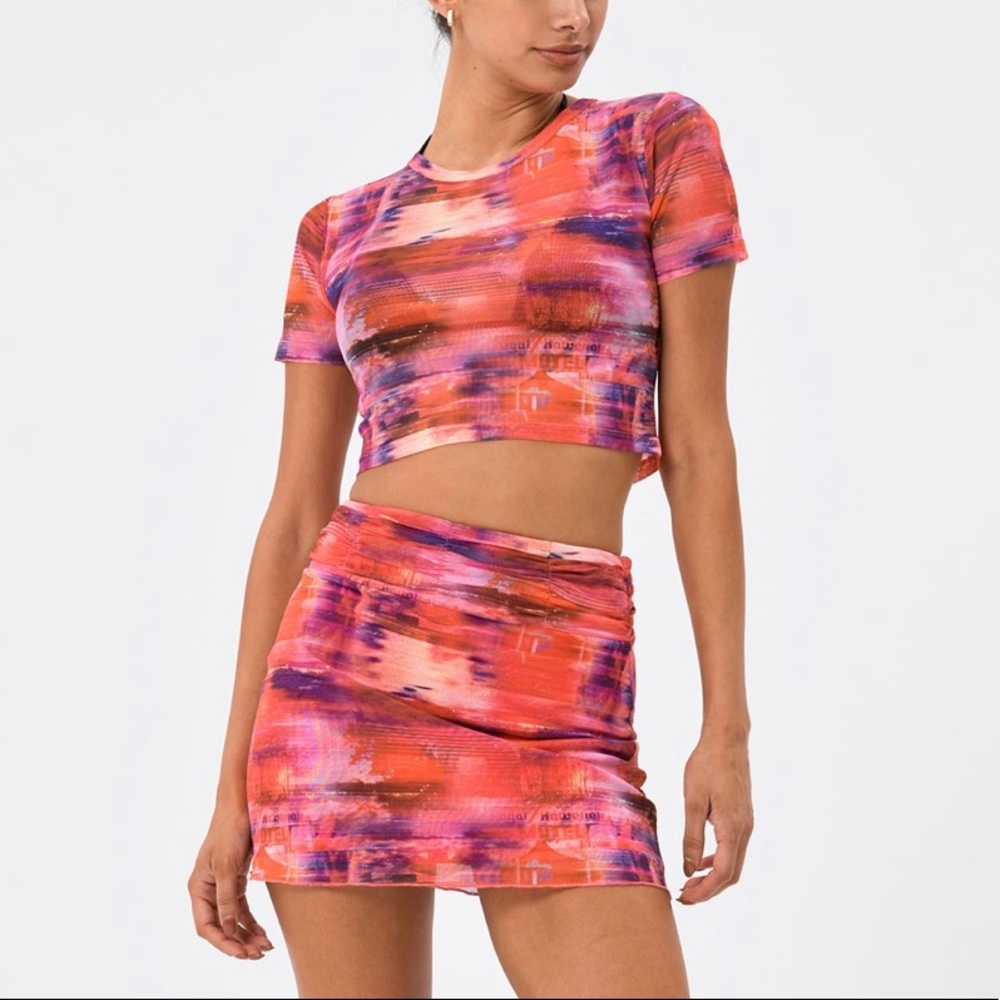 Pink Tie Dye Crop Top (Glassons)